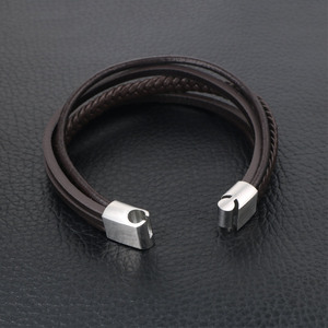 Multi Layer Woven <b>Bracelet</b> With <b>Metal</b> Buckle Unisex Fashion Accessory CE558 - Product Image 3