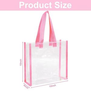 High-quality Transparent PVC Single-shoulder <b>Handbag</b>, Custom Logo Color, Daily-use Shopping Bag - Product Image 5