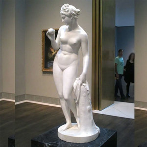 Estatua de Ninfas del Mar Tallada a Mano en Mármol Blanco de Tamaño Real con Concha para Decoración de Jardín o Casa Costera - Product Image 3