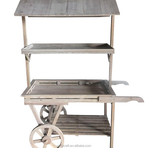 Chariot à fleurs en bois pliable personnalisé pour mariages, Noël, anniversaires d'enfants - Commande minimale unique - Fournitures pour bar à desserts de fête - Product Image 1