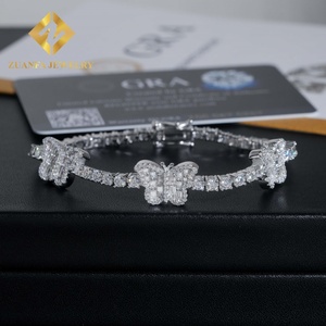 Hot Selling Pass Diamond Tester 925 Sterling <b>Silver</b> Hip Hop Jewelry Custom Butterfly VVS Moissanite Tennis <b>Bracelet</b> - Product Image 3
