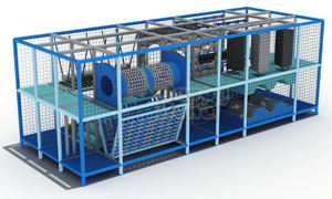 Estándar de seguridad europeo <span class=keywords><strong>americano</strong></span>, equipo de patio interior, Curso de Guerrero <span class=keywords><strong>Ninja</strong></span> suave, gimnasio de la jungla, carrera de obstáculos para niños de plástico - Product Image 5