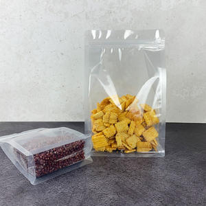 En stock pochettes en aluminium plat debout fond ziplock aluminium brillant huit sacs à joint latéral emballage alimentaire avec devant transparent - Product Image 5