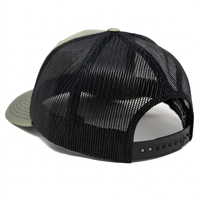 Casquette Trucker OEM personnalisée à 5 panneaux, couronne haute, dos en maille bicolore, logo brodé, pour sports de plein air, livraison rapide