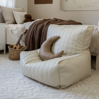 Housse de pouf pour enfants en similicuir vegan de luxe, non toxique et confortable