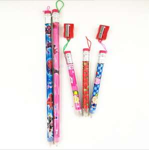 Wholesale High Quality Wooden Printed Jumbo <b>Pencil</b> With Sharpener - Product Image 1