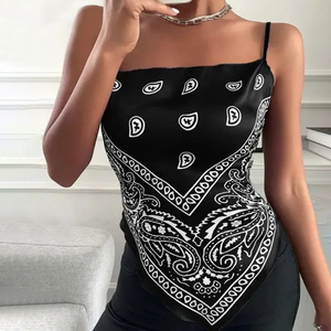 China Fabricante Mujeres <span class=keywords><strong>Crop</strong></span> Tops Halter Backless Bowknot Satén Chaleco Sexy Mujeres Verano <span class=keywords><strong>Pañuelo</strong></span> Tank Tops - Product Image 2