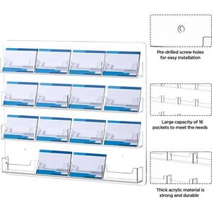 Modern Washable Eco-Friendly Plastic Magazine Literature Holder 1/<b>3</b> A4 Size Custom Brochure Rack Free Standing Leaflet Holder - Product Image 5
