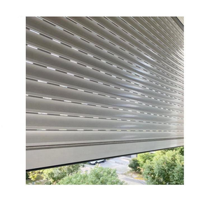 Portes <span class=keywords><strong>de</strong></span> <span class=keywords><strong>garage</strong></span> à enroulement extérieures en alliage d'aluminium isolées, anti-effraction, à commande automatique et télécommandée, <span class=keywords><strong>de</strong></span> haute qualité et modernes, pour villa - Product Image 3