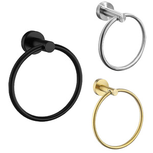 Anneau <span class=keywords><strong>de</strong></span> <span class=keywords><strong>serviette</strong></span> <span class=keywords><strong>de</strong></span> salle <span class=keywords><strong>de</strong></span> bain d'hôtel simple en acier inoxydable polyvalent mural pour salle <span class=keywords><strong>de</strong></span> bain - Product Image 2
