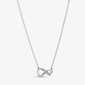 Colliers pour femmes en argent sterling 925 plaqué rhodium avec petite fleur - Chaîne à maillons géométriques tendance en zircon rose - Cadeau de Noël idéal - Product Image 3