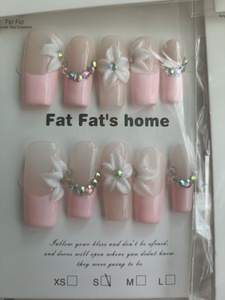 <span class=keywords><strong>Uñas</strong></span> Postizas Feifei Hechas a Mano, Diseño 3D <span class=keywords><strong>con</strong></span> <span class=keywords><strong>Flores</strong></span>, Estilo Americano, <span class=keywords><strong>Color</strong></span> <span class=keywords><strong>Rosa</strong></span> Francés, <span class=keywords><strong>Uñas</strong></span> Artificiales Dulces y Modernas - Product Image 6