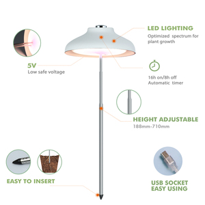 <span class=keywords><strong>Led</strong></span> Umbrella Plant Grow ánh sáng Herb vườn Kit hẹn giờ tự động, DIY trang trí ánh sáng micro phát triển trong nhà 90 65 màu xanh lá cây 5 Wát nanolux <span class=keywords><strong>LED</strong></span> - Product Image 2