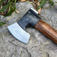 Hache multifonctionnelle en acier à haute teneur en carbone avec manche en bois de cyprès pour couper du bois, idéale pour le camping en plein air