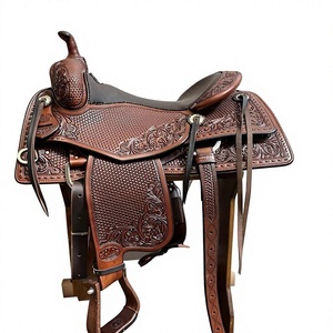 Selle de cheval en métal durable BS International NA177 en solde, designs personnalisables, cuir écologique, équitation américaine - Product Image 1
