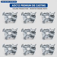 Carter de générateur onduleur OEM moulé sous pression en ADC12, usiné CNC de précision ±0,02 mm, testé pour la tenue des fuites, pour pièces H175i H122i 168F 170F