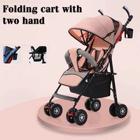 Poussette bébé tout-terrain compacte et légère JXB, très vendue, avec sac de rangement