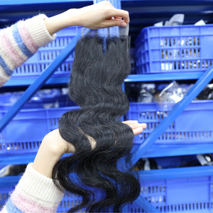 Cabello Humano Rizado Ondulado 4x4 con Encaje al por Mayor, Hermoso Cabello Remy - Product Image 3