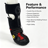 Chaussures de marche pour chien en néoprène à réglage par cadran, OEM/ODM, directement de l'usine, pour soulager les douleurs articulaires et améliorer la marche, sécurité nocturne