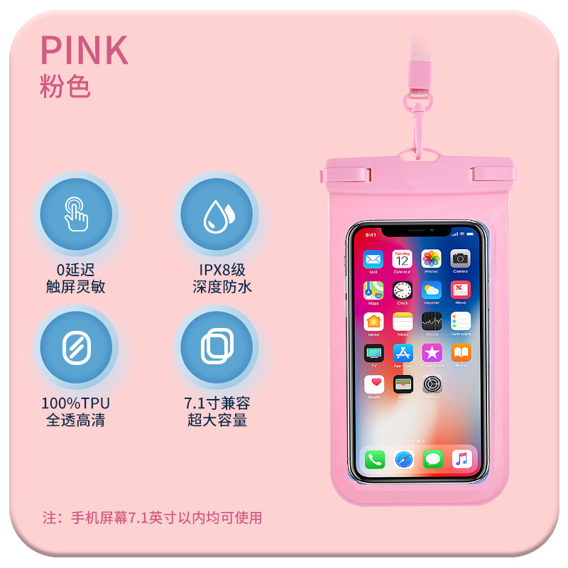 Rosa Rojo [7.1 pulgadas, IPX8 Resistente al Agua, 360 °   Fotografía HD]