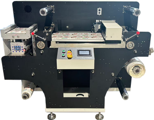 VR320X roll to roll digital label die cutter 4 heads label cutting machine with knife cutting cold <b>laminate</b> label cutter - Product Image 1