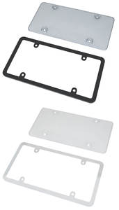 Logotipo personalizado Marco de matrícula negro en blanco de aluminio con cuatro tornillos cromados soporte de matrícula de coche para coche - Product Image 5