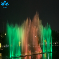 Fontaine musicale moyenne d'extérieur avec LED RGB DMX512 à changement de couleur pour spectacle aquatique nocturne, idéale pour les projets de places publiques et de monuments culturels