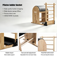 Arc de Pilates en bois, Correcteur de colonne vertébrale, Banc d'étirement, Coussin en cuir PU, Cadre en bois de caoutchouc, Accessoire de Reformer, Appareil de thérapie, OEM