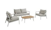 Muebles de Exterior Modernos y Duraderos, Juego de Muebles de Aluminio para Patio, Mesa de Centro, Estilo Rústico, para Jardín, Patio, Apartamento, Hotel