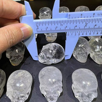 Mini crânes en quartz naturel de haute qualité, pierres de guérison, sculptures de crânes Feng Shui pour la décoration
