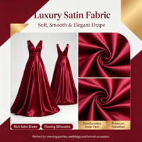 Robe de soirée longue pour femme, col en V, sans manches, corsage à sequins, en satin, coupe trapèze, pour mariage, banquet, occasions formelles, ODMOEM