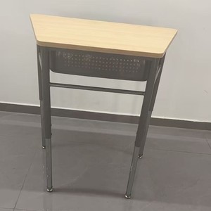 Student <b>Desk</b> With Storage <b>Height</b> <b>Adjustable</b> Steel And Wood School Furniture For Classroom Use - Product Image 3