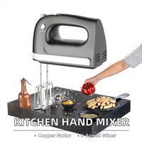 Mélangeur électrique à main 300W avec crochet à pâte Batteur à oeufs 5 vitesses Réglages Boîtier inclus pour une utilisation en cuisine