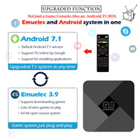 Boîte de jeu G5 9.1 Système Android Contrôle sans fil HD 4K Super Console Boîte de jeu vidéo 50+ émulateurs 40000+ jeux rétro avec boîte TV