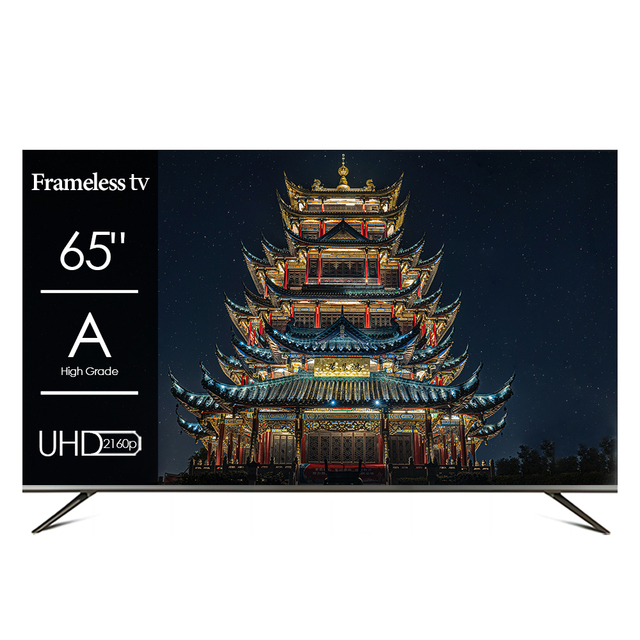 Hitv Frameless LED TV 1+8G Android Smart TV With DVB-T2 Television 65 Inch 4K Smart TV