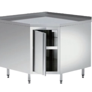 Armario de Esquina para Cocina de Acero Inoxidable de Alta Resistencia |   Equipo de Cocina Comercial para Restaurantes, Hoteles y Hogares - Product Image 1