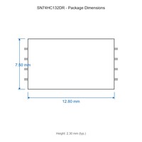 SN74HC132DR SOIC-14 2V à 6V Électronique automobile IC multifonction
