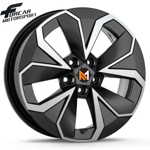 Forcar Black Machined Face 5 Holes Passenger Car Worth Buying Whole Life Warranty T6061 OEM Forged Wheel