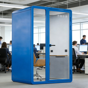 Cabine de bureau insonorisée portable, installation sans travaux, cabine silencieuse à double usage, bureau à domicile et <span class=keywords><strong>streaming</strong></span> en direct, pièce insonorisée - Product Image 5