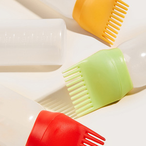 Hair Dye Comb <b>Bottle</b> With <b>Brush</b> Large Size Portable For Salon Use PP Material Red Green Blue Yellow Colors - Product Image 2