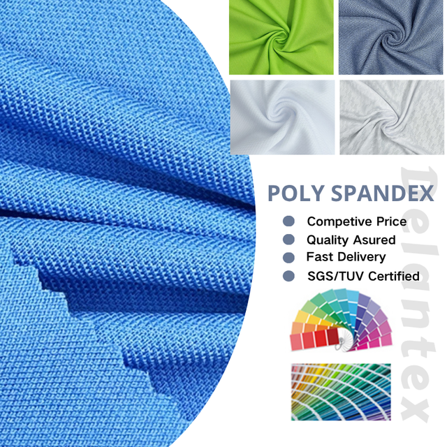 Delantex 185gsm 100% Polyester Bird Eye Pique Mesh Fabric Sports Dry Fit Outdoor Garment Wholesale Color Customizable Polo