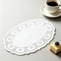 Papier filtre à huile jetable à absorption élevée, non fluorescent, en forme de doily, pour poulet frit et frites