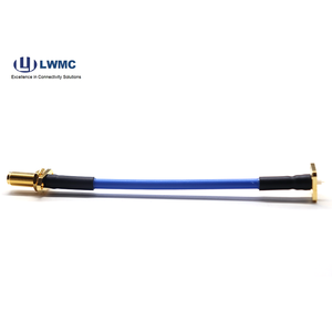 SMA nữ vách ngăn 2 lỗ mặt bích để SMA 4 lỗ mặt bích hàn cho. 141 Cáp - Product Image 2