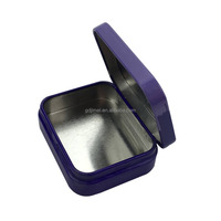 Boîte en fer blanc rectangulaire personnalisée de qualité alimentaire, finition brillante et mate, avec couvercle à charnière, pour chocolat, bonbons, crayons, rouges à lèvres