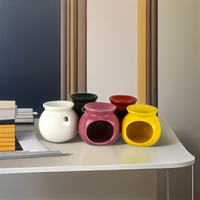 Brûleur à mazout en céramique de décor à la maison de Style chinois brûleur de fonte de cire de porcelaine pour fondeur de cire de parfum essentiel aromatique