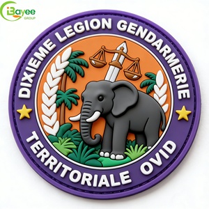 Écussons 3D personnalisés écologiques en silicone, écussons en caoutchouc silicone brodés, badges en PVC gaufré pour vestes et sacs - Product Image 4
