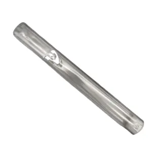 MEZUZAH CASE Holder White and Clear Color Plastic Silver Shin Design Waterproof Judaica Door Mezuza