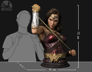 โมเดลรูปปั้นครึ่งตัววันเดอร์วูแมน คุณภาพสูงจาก <span class=keywords><strong>DC</strong></span> Comics Justice League ขนาด 1/1 สำหรับตกแต่ง - Product Image 4