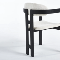 Chaise ronde Lefeng, table et chaises en bois massif, design traditionnel, revêtement en velours, meubles de maison, meubles de salle à manger