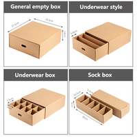 Boîtes de rangement en papier kraft multi-styles pour sous-vêtements, chaussettes, organisation du placard
